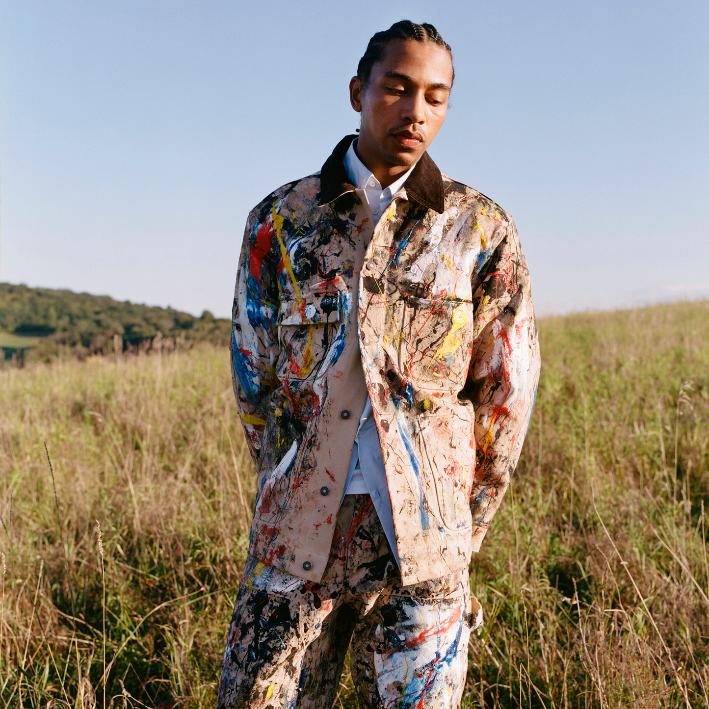 Hand Painted Canvas Double Knee Pants