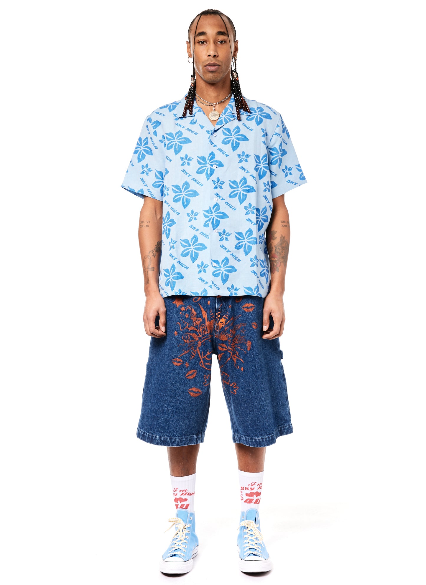 HAND BLOCK PRINT HAWAIIAN SHIRT