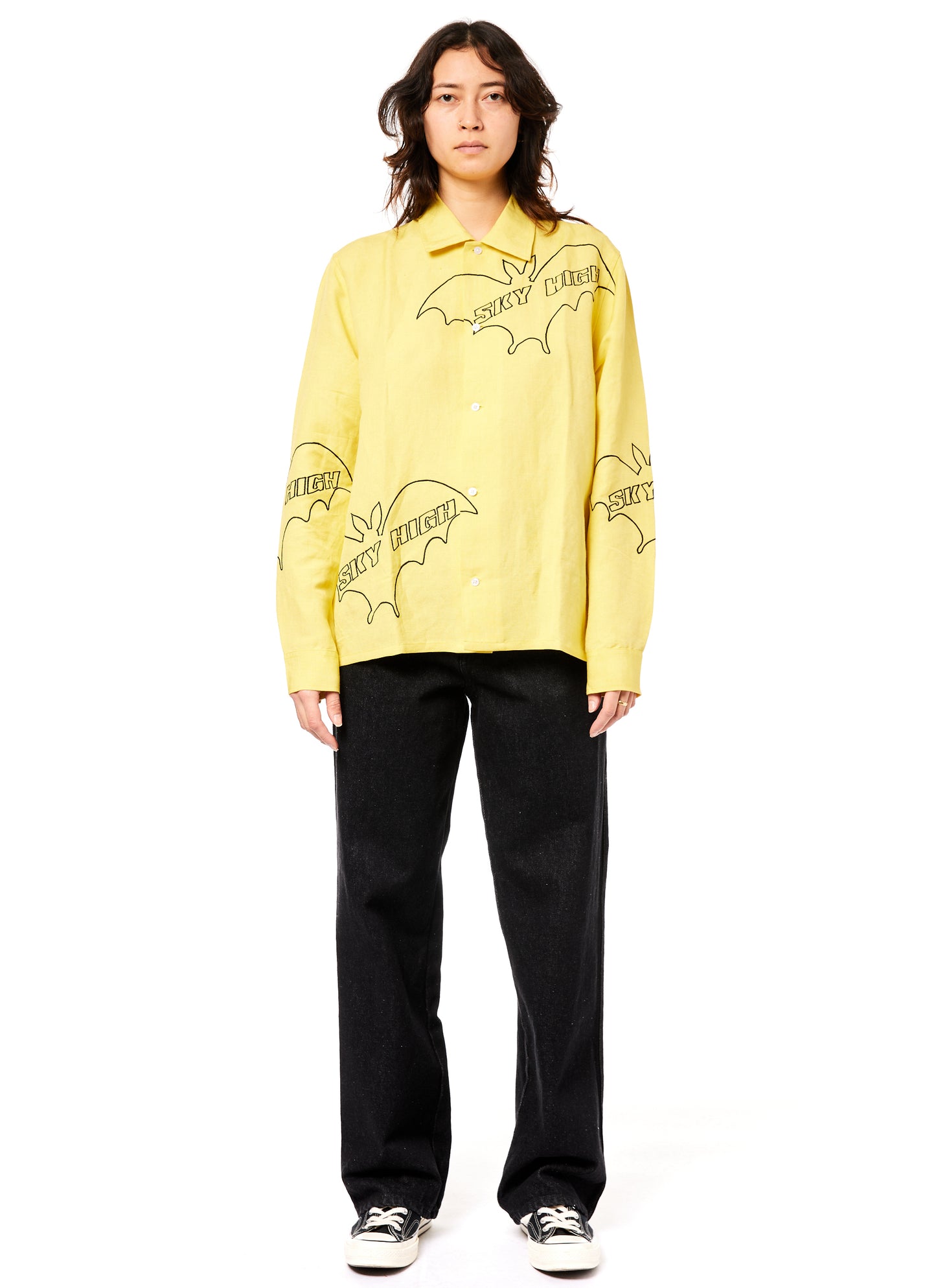 Sky High Bat Embroidered Shirt