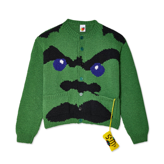 Ice Cream Hand Knit Cardigan Knit - Green