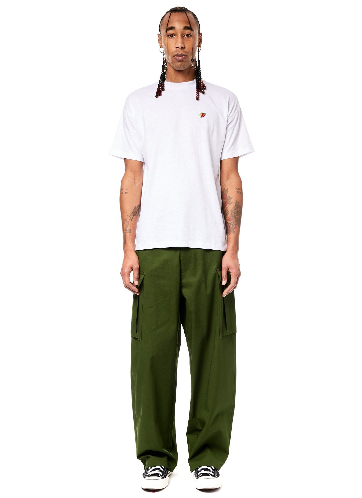 Strawberry Moon Perennial T-Shirt Knit - White