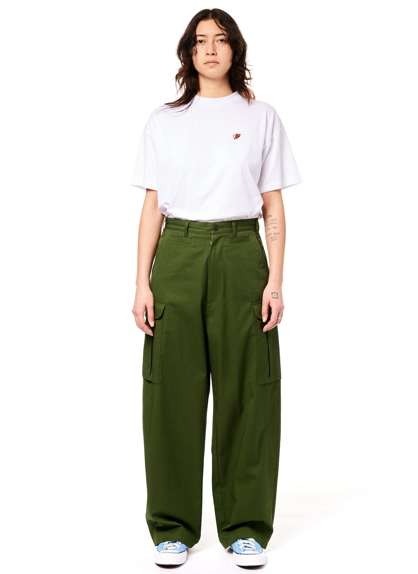 Strawberry Moon Perennial T-Shirt Knit - White