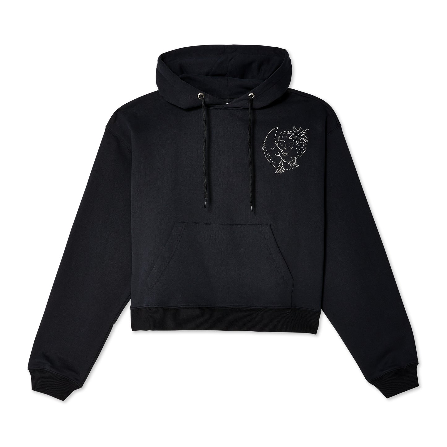 BEDAZZLED HOODIE KNIT - BLACK