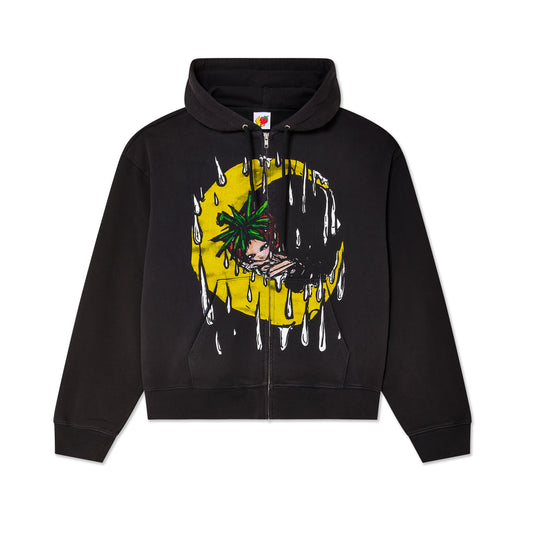 Eri Zip Up Hoodie Knit - Black