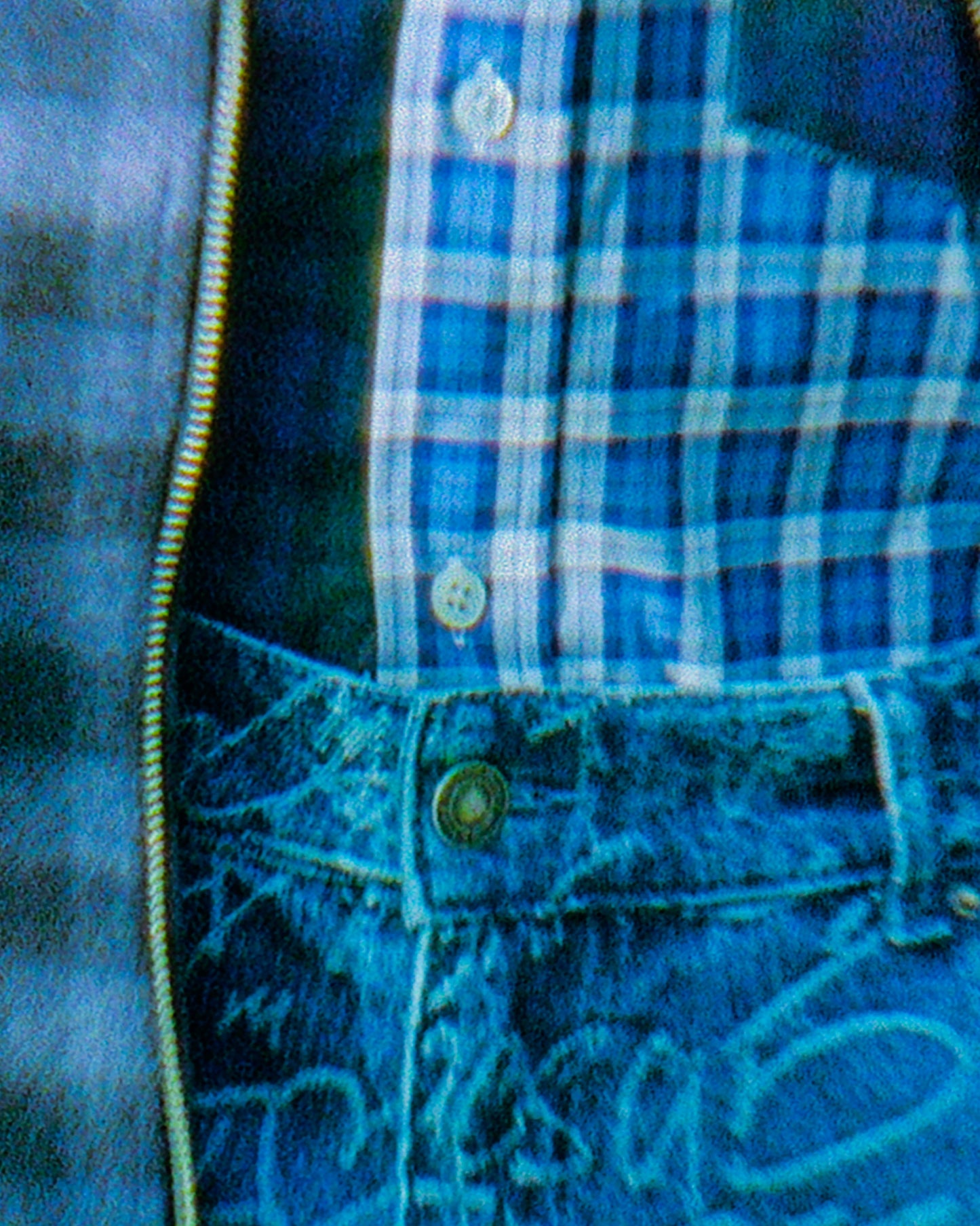 Split Tartan Button Down Shirt