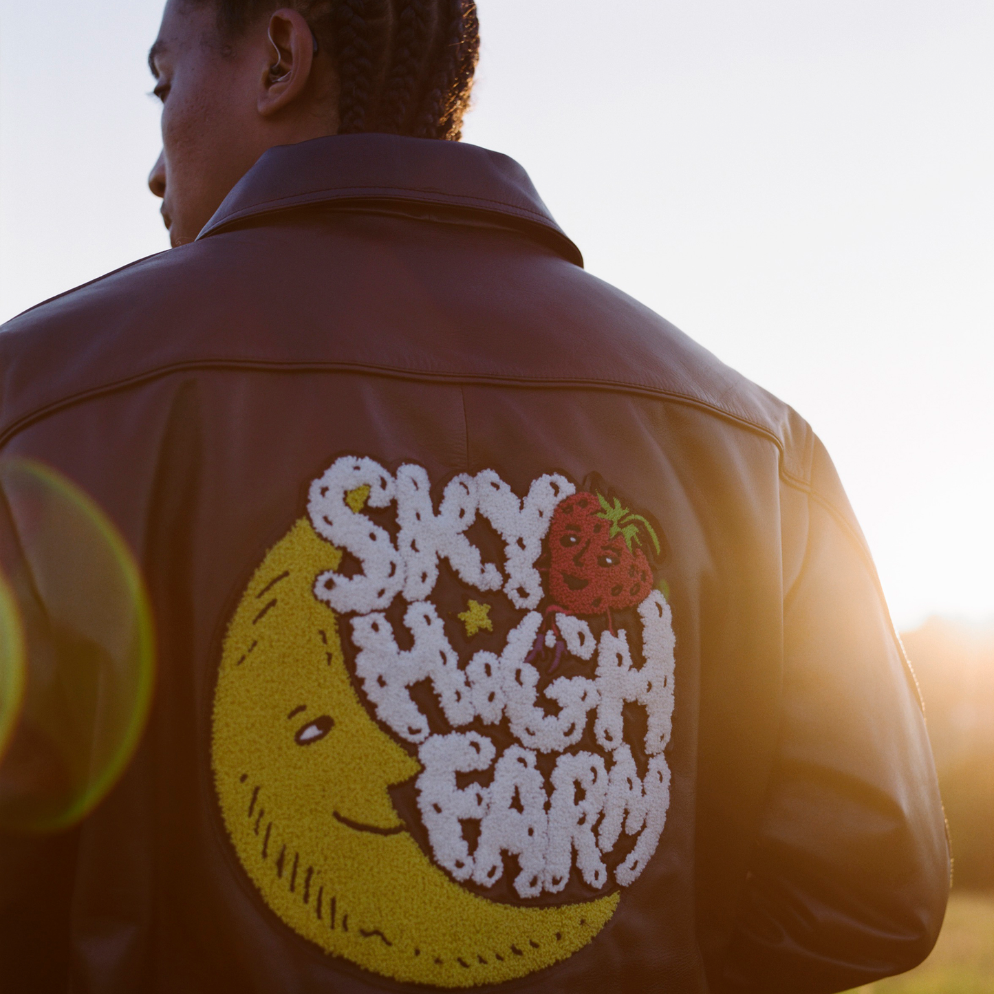 Logo Jacket Leather