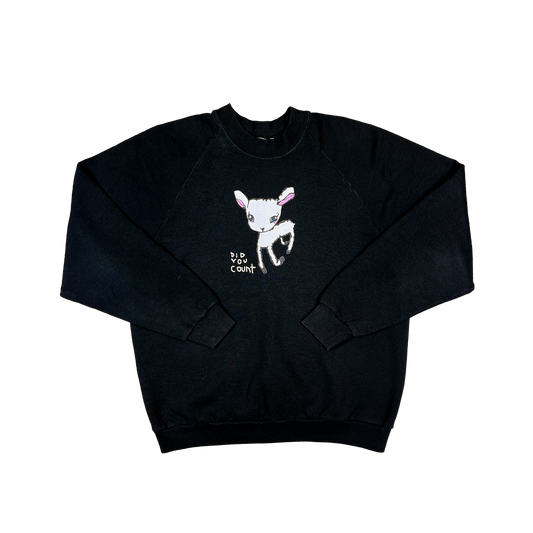 VINTAGE SLEEPY SHOOP CREWNECK SWEATSHIRT - BLACK