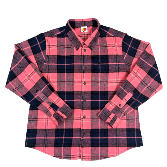 FLANNEL BUTTON DOWN SHIRT - PINK