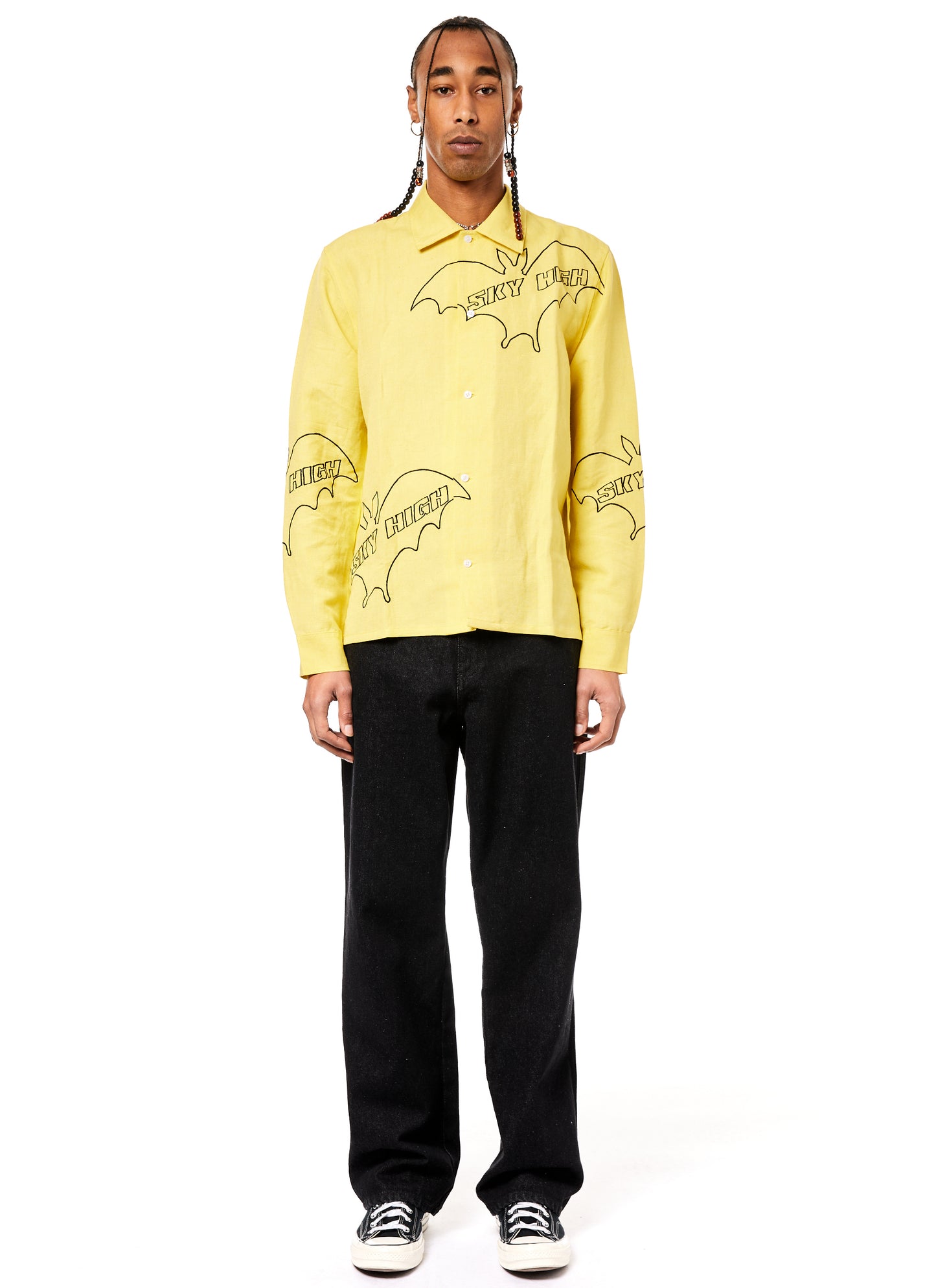 Sky High Bat Embroidered Shirt