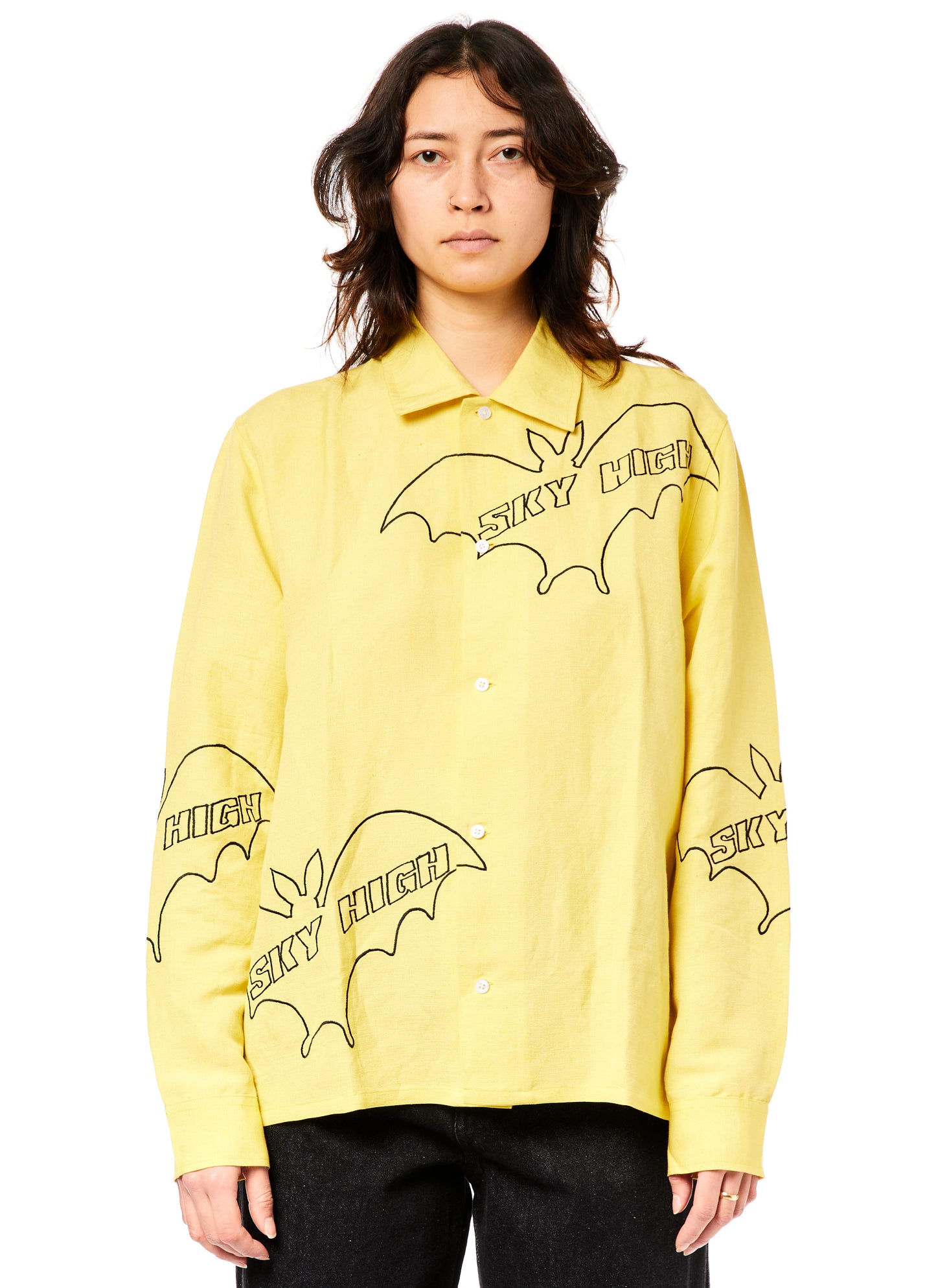 Sky High Bat Embroidered Shirt