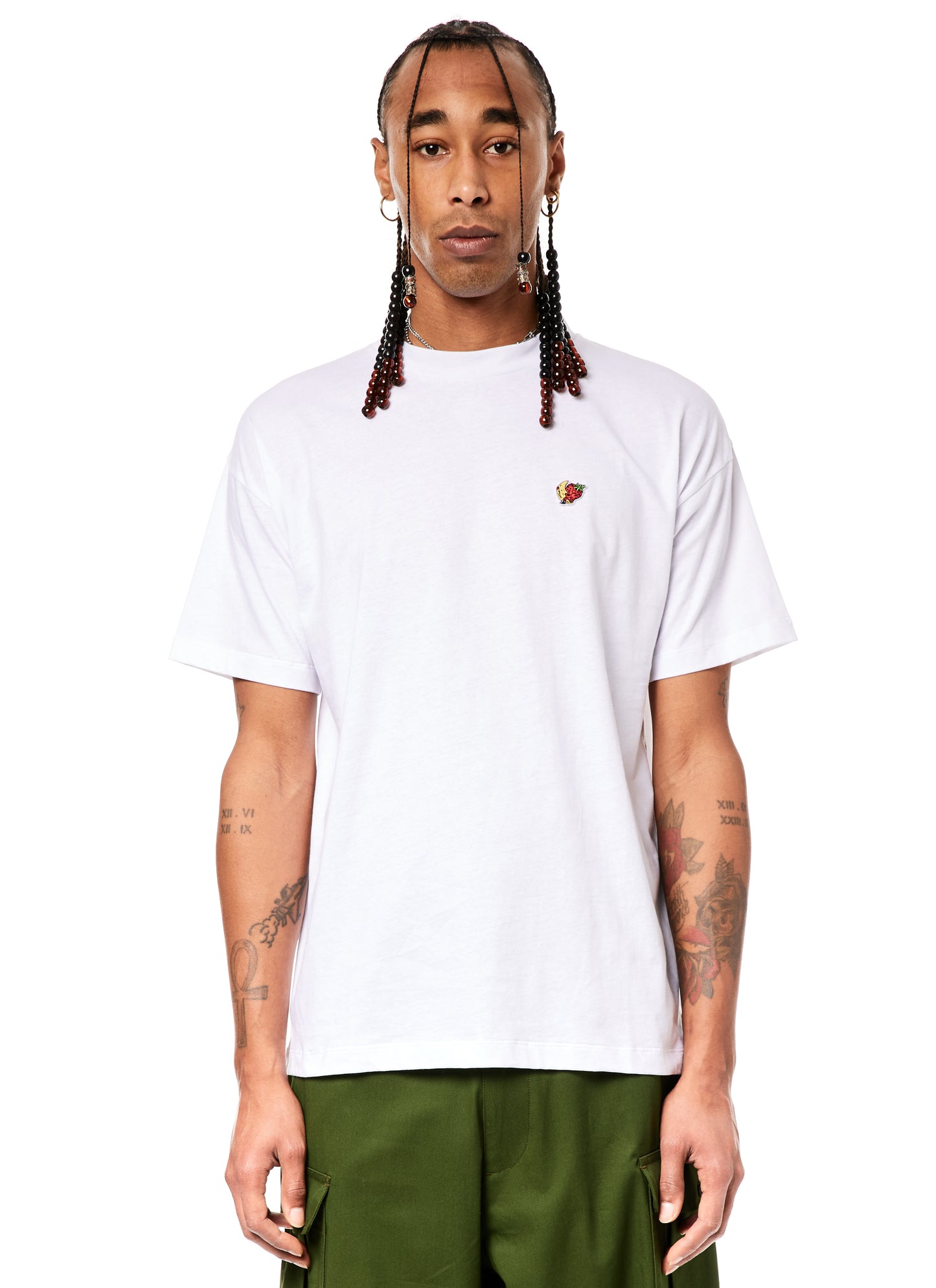 Strawberry Moon Perennial T-Shirt Knit - White