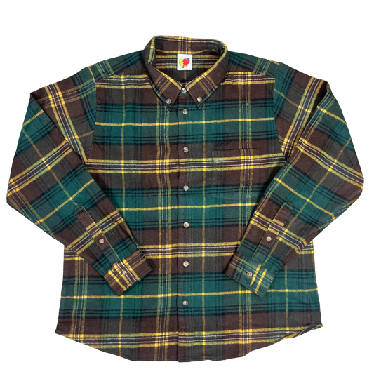 FLANNEL BUTTON DOWN SHIRT - YELLOW